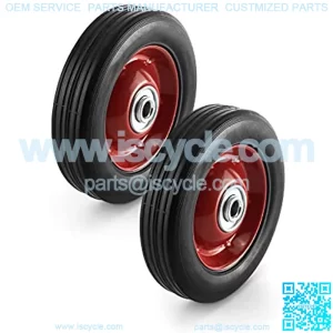 2 Pack 6" x 1.5" Rubber Wheel with Ball Bearing, Hand Truck Wheel, Capacity up to 132 lbs