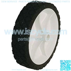 New 195-008 Plastic Wheel Wheel Size 6x1.50 Tread Diamond Hub Offset 1 3/8" Bore Size 1/2" Material Plastic AYP 583783601, STD333760 for Mowers, Black