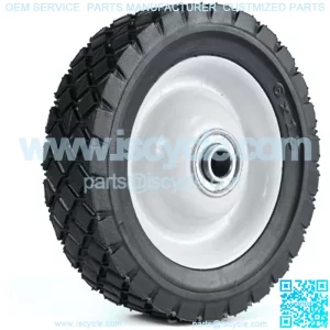 615 6 by 1.50-Inch Light Duty Steel Wheel for Lawn Mower, 1/2-Inch Ball Bearing, 1-3/4-Inch Centered Hub, Diamond Tread
