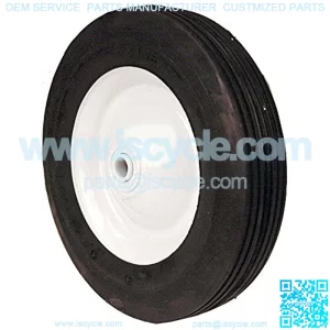 335181 8 Inch x 1.75 Inch Steel Wheel with 1/2 Inch Bore, 2 Inch Centered Hub and Rib Tread