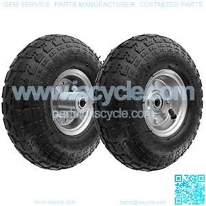 10" All Purpose Utility Air Tires/Wheels with a 5/8" Diameter Hole with Double Sealed Bearings (Pack of 2)