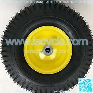 15x6.00-6 Dump Cart Tire and Rim - Fits on 3/4 Inch Axle, 3.25 Inch Hub