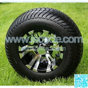 10" Vampire Machined/Black Wheels and 205/65-10 Comfortride DOT Tires - Set of 4