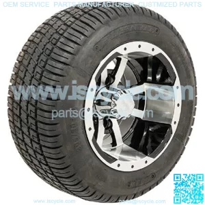 10" Storm Trooper Golf Cart Wheels Mounted on 205/50-10 (18") Tires - Set of 4