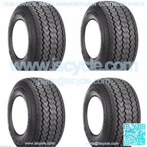 Set of 4 - 18x8.50-8 Hole-N-1 Stock Sawtooth Golf Cart Tires (ONLY)