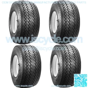 Set of 4 Golf Cart Street Course Tires Only 18x8.5-8 Duro Sawtooth 4 Ply