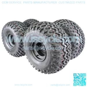 Golf Cart Tire and Wheel Combo, 10" Wheels with 22" Tires - Set of 4