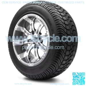 12" Gunmetal Golf Cart Wheels and Tires (215-50-12) - Set of 4
