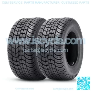 Premium Set 2 205/50-10 Golf Cart Tires 4PR Heavy Duty Tubeless Replacement Tyre