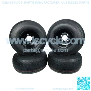Wheel and Tire Combo 18x8.5-8 Golf Cart Tire with Black 4/4 Rim 4 PACK