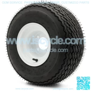 8" Glossy White Wheel and Odyssey Perduro (18/8.5-8) Golf Cart Tire