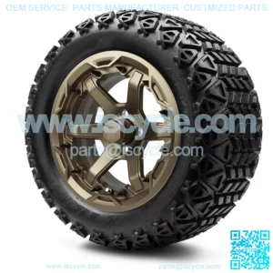 14" Gladiator Bronze Golf Cart Wheels and Tires (23x10.00-14) - Set of 4