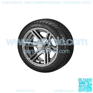 (4) Golf Cart 215/40-12 DOT Street Tires on 12" Gunmetal Yukon Wheels