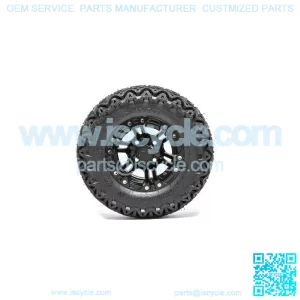 Set of 4 10" Matte Black Golf Cart Wheels on 20" All Terrain Tires