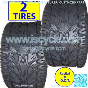 2) 245/50R-12 BLAZE GOLF CART TIRE 4ply Radial DOT 20x9.50-12 245/50-12