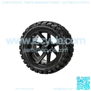 4 Golf Cart 23x10-14 Sierra Rover Tires on 14x7 Matte Black Rampage Wheels