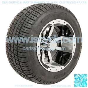Set Of 4 10" Golf Cart Wheels On Low Profile Tires Combo