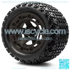 14" Defender Dark Bronze Golf Cart Wheels and Tires 23x10.00-14 Set of 4