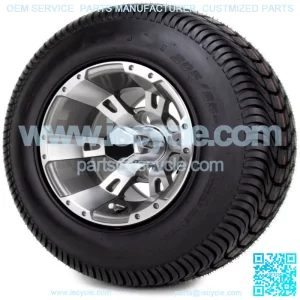 10" Ambush Gunmetal Golf Cart Wheels and Tires (205-65-10) - Set of 4