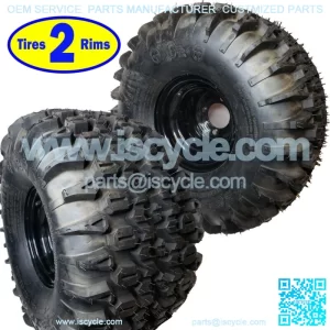 2 Golf Cart TIREs RIMs WHEELs 22x12.00-8 22/12-8 22x12-8 22x1200-8 A/T