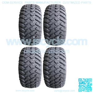 Full set of MotoSport Hammer (4ply) 22x9.5-10 Golf Cart Tires (4)