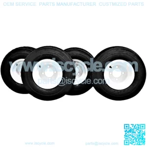 18x8.50-8 with 8x7 White Assembly for Golf Cart and Lawn Mower (Set of 4)