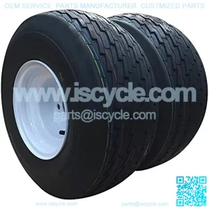2PCS 18x8.50-8 LRB 4 PR Bias Golf Cart Tires 4 Lug White Wheel