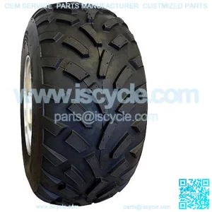 18x8-8 All Terrain Golf Cart Tires and 8" Black Steel Golf Cart Wheels Combo - Set of 4