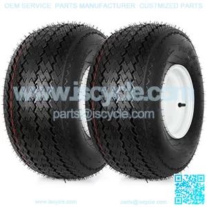 18x8.50-8 Lawn Mower Tires with Rim, 18x8.5-8 Tractor Turf Tire, 4 Ply Tubeless, 815lbs Capacity, Set of 2