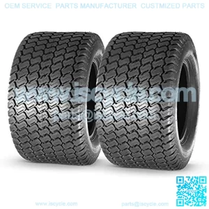 24x12.00-12 Turf Lawn Mower Golf Cart Tractor Tires 4Ply P332 Tubeless, Set of 2