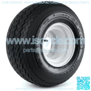 Hole-N-1 White 8" x 7" 4-Hole Wheel and (18/8.50-8) Tire Combination