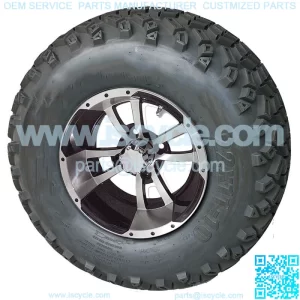 Set of 4 - 10 inch Storm Trooper Machined Wheels on 22 inch A/T Tires