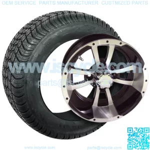 Set Of 4 10" Storm Trooper Golf Cart Wheels On Duro Low Profile Tires Combo