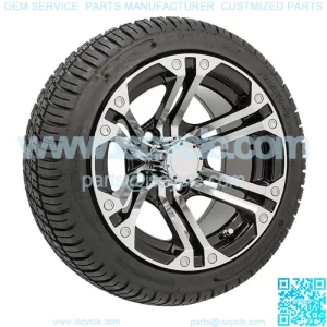 Set of 4 - 12 inch Specter Wheels (Machined) On Low Profile Street Tires