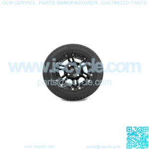 Set of 4 10" Specter Matte Black Golf Cart Wheels on 205/50-10 (18") Tires