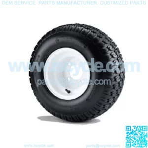 (1) Golf Cart 18x8.50-8 6 Ply Traction Tire mounted on 8" White Wheel