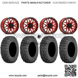 14" Wheels Red 28" Tires CFMoto ZForce 950 UForce 1000