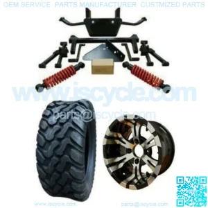 Yamaha Drive Mud Terrain Tire/Wheel Combo & 6" A-Arm Lift Kit Bundle