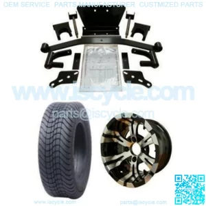 Club Car Precedent Low Profile Tire/Wheel Combo & 4" Block Lift Kit Bundle