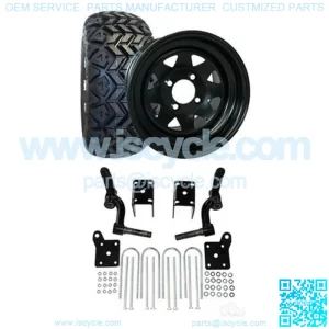 EZGO TXT Golf Cart All Terrain Tire/Wheel & 6" Spindle Lift Kit Bundle