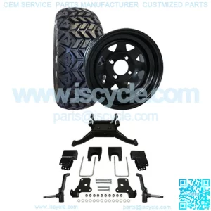 EZGO RXV Golf Cart All Terrain Tire/Wheel & 6" Lift Kit Bundle