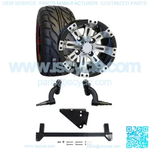 Yamaha DRIVE/DRIVE2 Electric Golf Cart Street Tire/Wheel & 3" Lift Kit Bundle