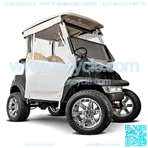 White/Ivory/Beige 3-Sided Straight Back Track-Style Enclosure (Fits 1994-2013)
