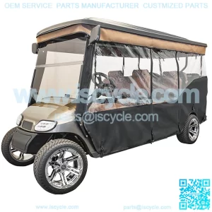 3-Sided Stock Sunbrella Enclosure & Solid Valance for Triple Track 120" Top