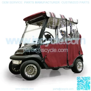 Burgundy Sunbrella 3-Sided Custom Over-The-Top Enclosure (Universal Fit)