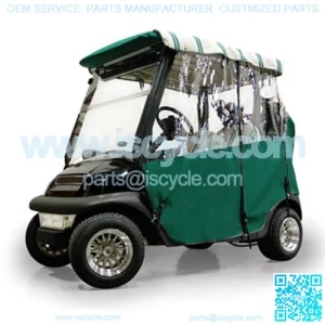 Forest Green Sunbrella 3-Sided Custom Over-The-Top Enclosure (Fits all Carts!)