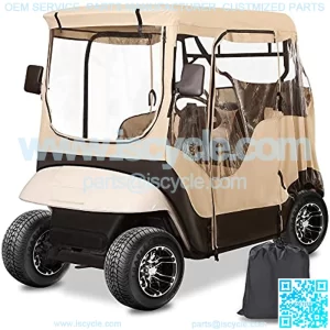 Golf Cart Enclosure 2 Passenger for EZGO TXT,Waterproof Portable Drivable Golf Cart Storage Cover,Travel 4-Sided Enclosure