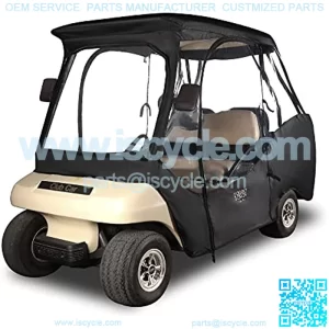 Golf Cart Enclosure for Club Car 4 Passenger Golf Cart Cover 4 Sides Zipper Doors Portable 360??Panoramic Transparent Window