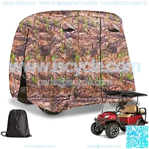 Universal Golf Cart Cover, 4 Passenger Golf Cart Storage Cover for EZGO, Club Car, Yamaha, Rainproof Waterproof Sunproof Dustproof Protection