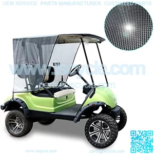 2 Passenger Golf Cart Sun Shade Cover for Yamaha G29, Foldable Sun Shade Screen Blocks Heat and Sun Keeps Your Cart Cool in The Hot Summer- Black